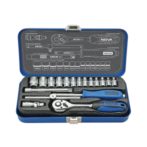 جعبه بکس 1/4 اینچ 18 پارچه هوا گیری نووا مدل 6430