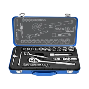 جعبه بکس ۱/۲ و ۱/۴ اینچ ۲۷ پارچه نووا مدل 6682