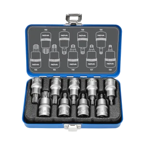 جعبه بکس 1/2 اینچ 9 پارچه آلنی ستاره ای نووا مدل 6695